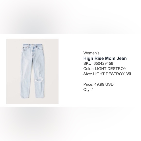 High Rise Mom Jean 35L - Picture 2 of 3